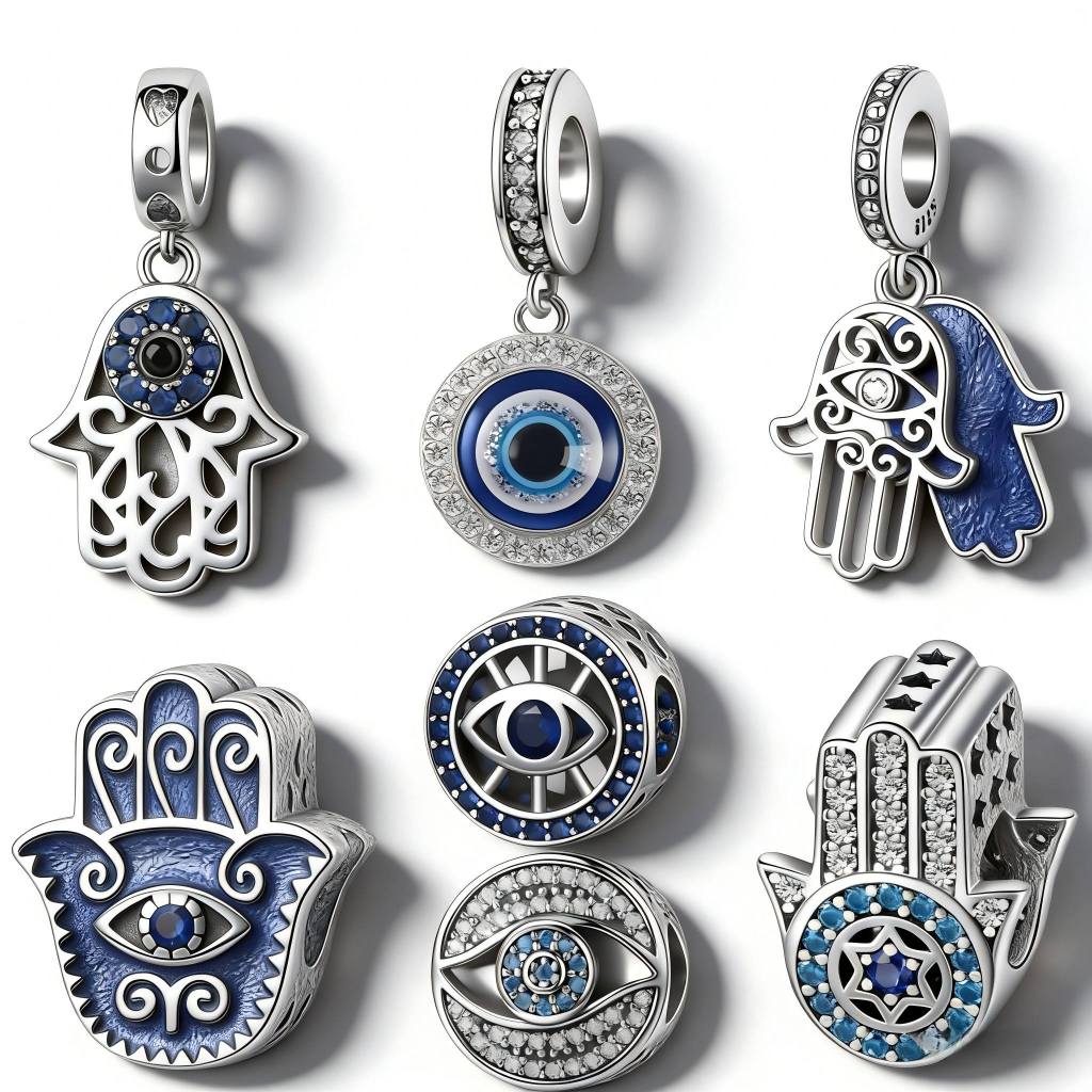 จี้ลูกปัด 925 Devil's Eye สำหรับทำสร้อยข้อมือและสร้อยคอ