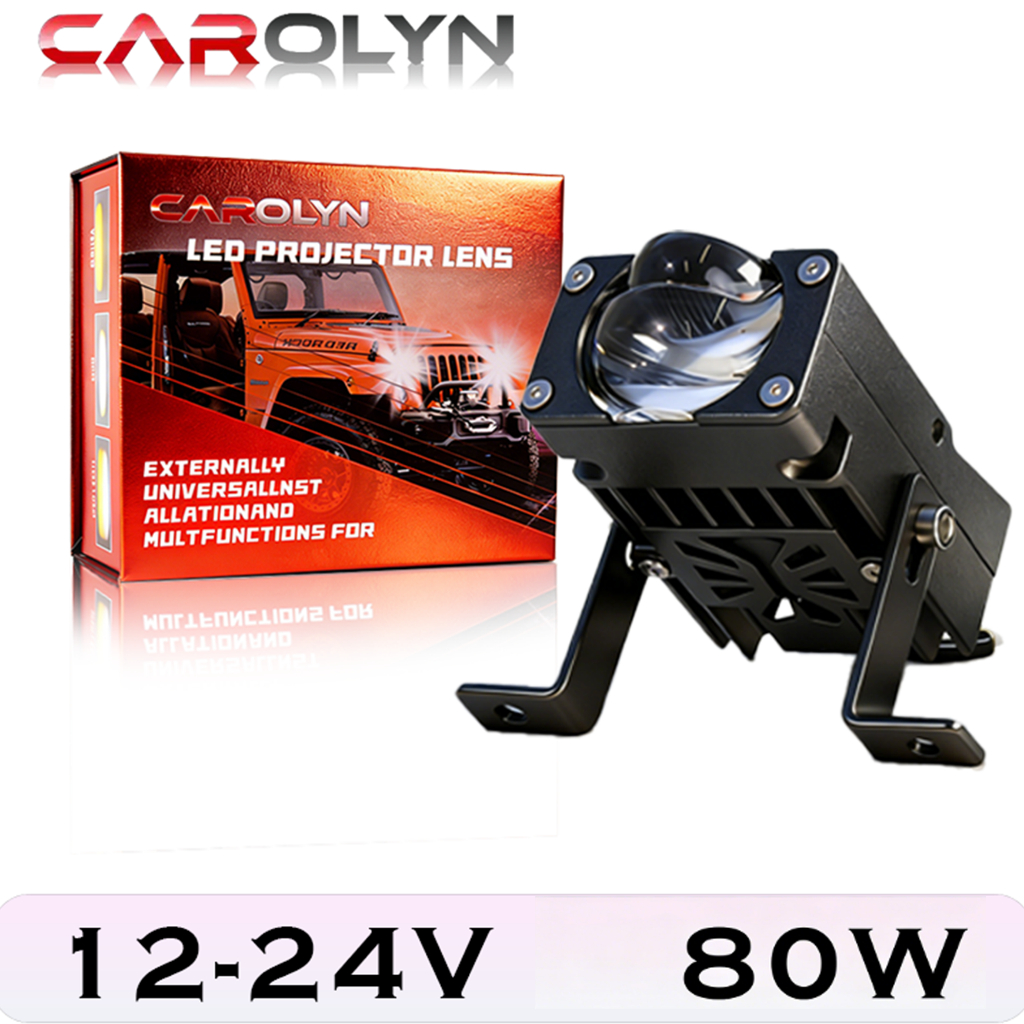 จัดส่ง 2 วัน 24V 1.5 นิ้ว กระจังหน้ารถ LED ไฟหน้าเลนส์การฉายภาพรถจักรยานยนต์หมอกรถออฟโรเทอร์โบชาร์จ