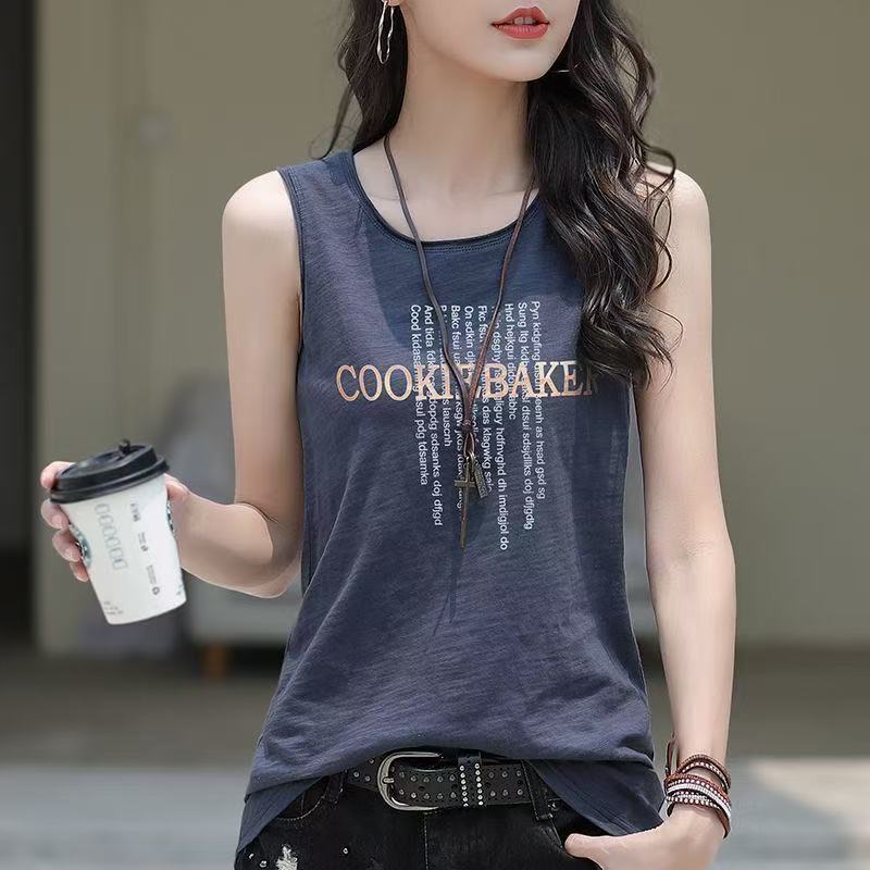 เสื้อยืดแขนกุดสไตล์เกาหลี สำหรับสตรี เหมาะสำหรับการสวมใส่อย่าง 다양และทันสมัย
