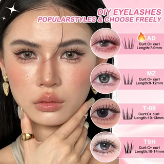 <1 Order ของขวัญ 1 ชิ้น>ขนตาปลอม มังงะธรรมชาติ แบบหนา ความจุขนาดใหญ่ 10 แถว