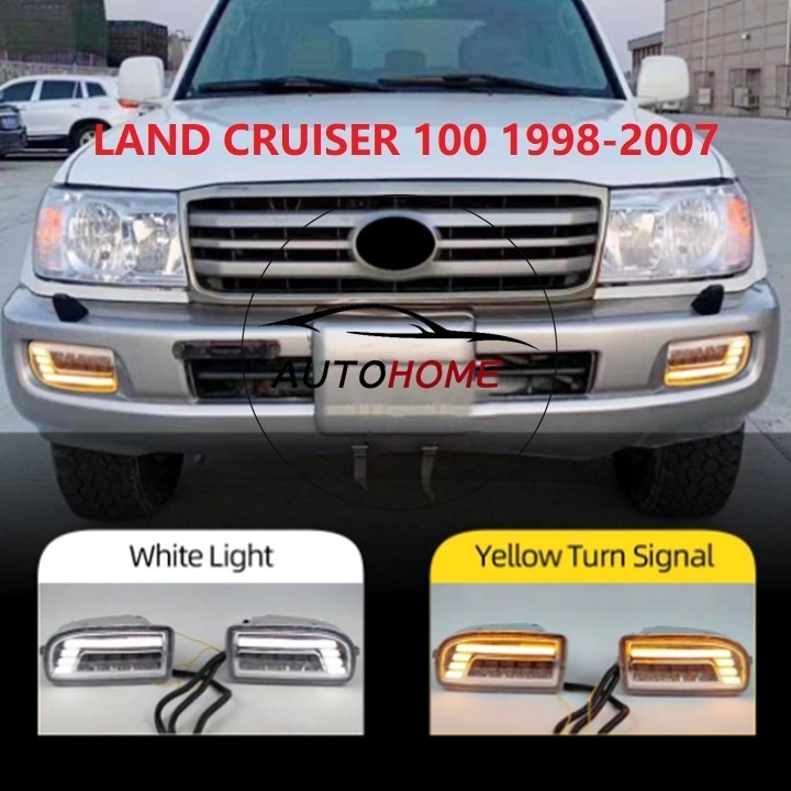 LED กันชนหน้าหมอกโคมไฟขับรถโคมไฟสําหรับTOYOTA LAND CRUISER 100 LC100 4700 1998-2007 UZJ100 FZJ100 HD