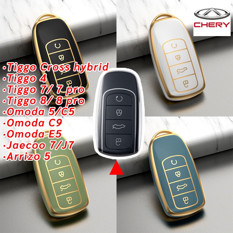 เคสกุญแจรถ Chery Omoda C5 C9 E5 Tiggo Cross hybrid Tiggo 8 Jaecoo 7 J7 พวงกุญแจรถ Tiggo 4 7 Arrizo 5 วัสดุ tpu ผู้ถือกุญแจรถ
