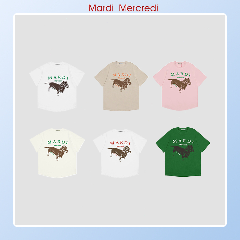 เสื้อยืด Mardi Mercredi ทรงสลิมฟิต ของแท้ 100% เสื้อยืด Ddanji ทำจากผ้าฝ้ายแท้ 100% สวมใส่สบาย เหมาะสำหรับใส่ลำลอง