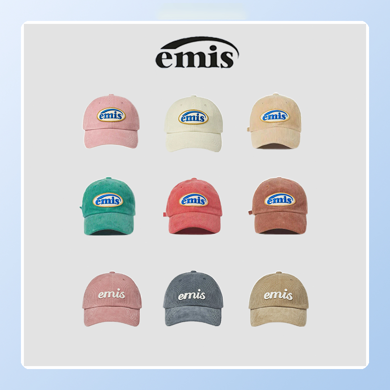 หมวกเบสบอล EMIS WAPPEN ของแท้ 100% หมวกเบสบอลผ้าลูกฟูก หมวกสไตล์เกาหลี/หมวกกันแดด
