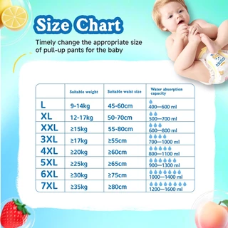 Doubaocool กางเกงผ้าอ้อมเด็ก L-7XL ดูดซับดี นุ่มสบาย ระบายอากาศ ป้องกันการรั่ว สำหรับเด็กตัวใหญ่