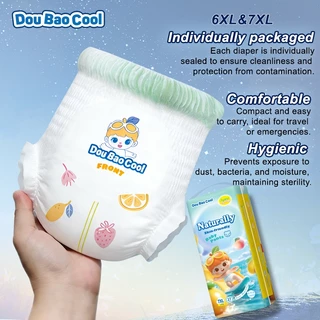 Doubaocool กางเกงผ้าอ้อมเด็ก L-7XL ดูดซับดี นุ่มสบาย ระบายอากาศ ป้องกันการรั่ว สำหรับเด็กตัวใหญ่
