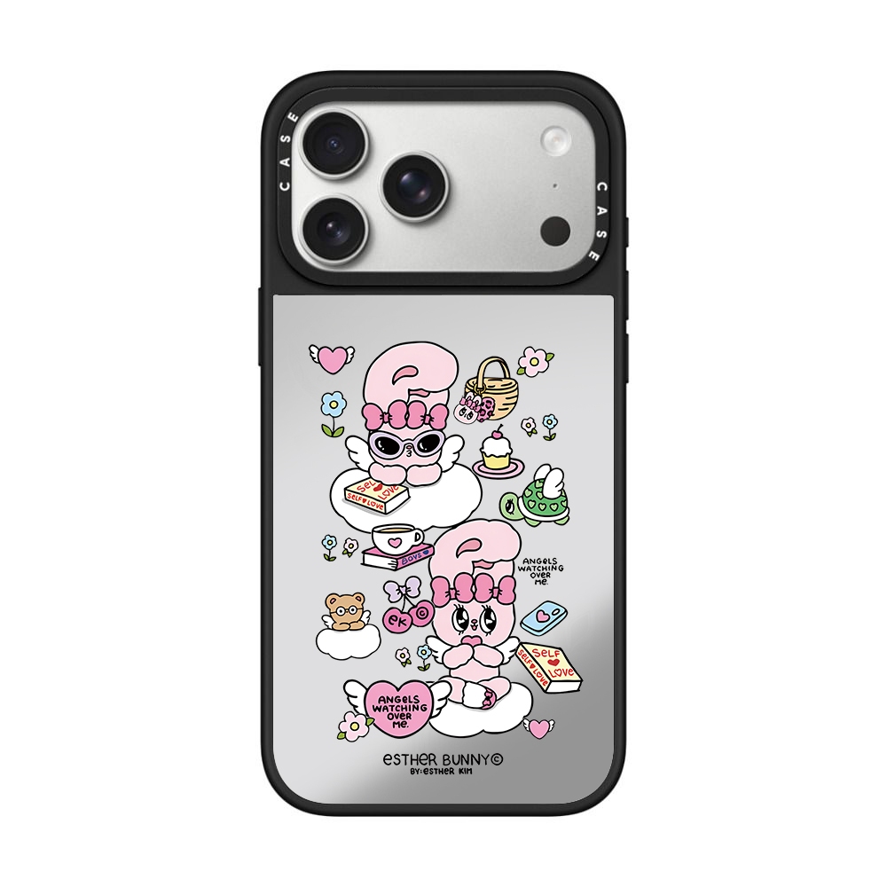 Esther bunny Mirror Magnetic Phone Protective Case, Case เหมาะสําหรับ iPhone 17 16 15 14 13 12, air/pro/pro max/plus