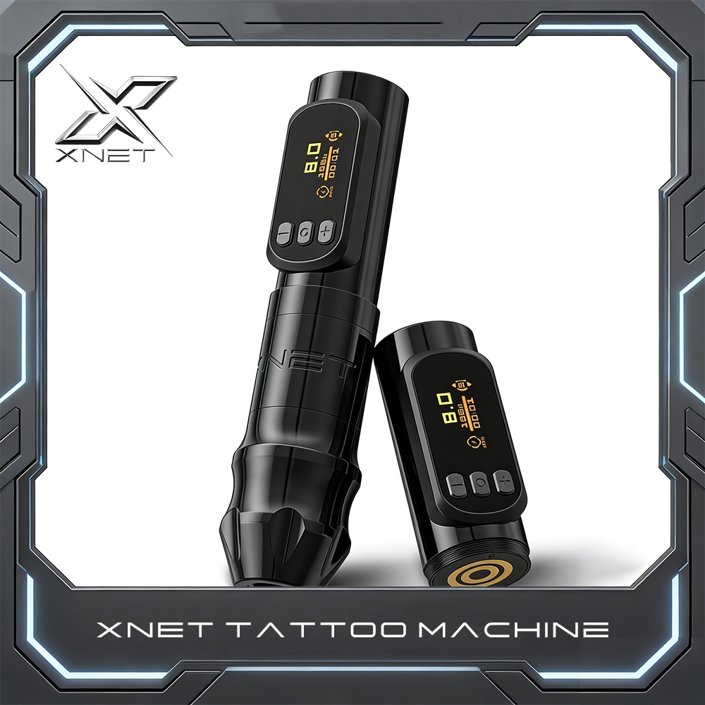 XNET Sage Pro Wireless Tattoo Machine ปากกาโรตารี 1-12V Brushles มอเตอร์ 1300mAh แบตเตอรี่คิ้วแต่งหน