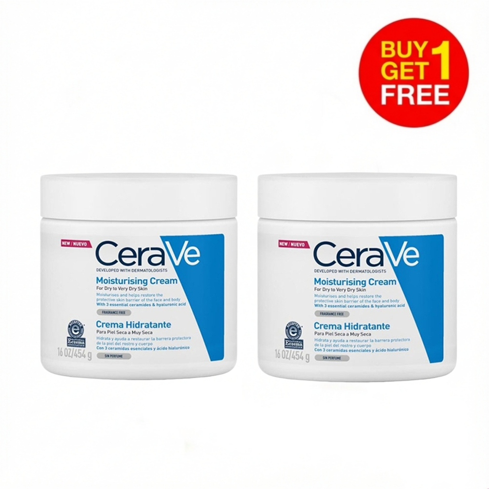 （ซื้อ1แถมฟรี1）Moisturising Cream ครีมบำรุงผิวหน้าและผิวกายสำหรับผิวแห้งมาก 454g.(มอยเจอร์ไรเซอร์ Moisturising Cream ผิวช