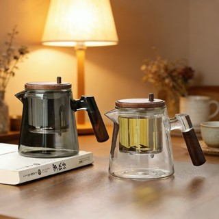 กาน้ำชาแก้ว 650มล ทนความร้อนสูง มีตะกร้าแยกชาแบบกด สำหรับชงช…