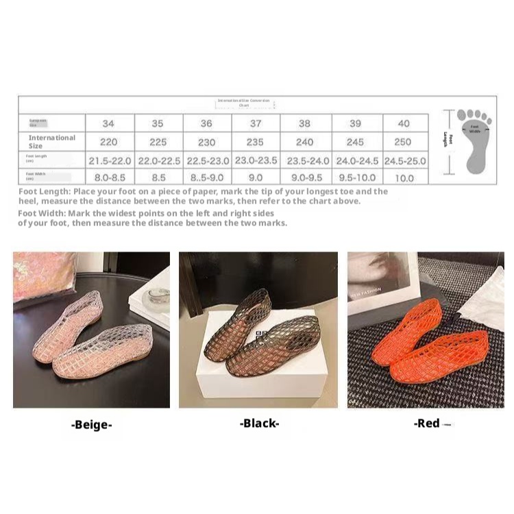 【Chai Shoes】รองเท้าแตะผู้หญิง รองเท้าเจลลี่ กันน้ำ ระบายอากาศ ใส่สบาย เดินช้อปปิ้ง ทำงาน ท่องเที่ยว กันลื่น ราคา ถูกที่สุด ดีลบีเคเค แกลเลอรีภาพที่ 9