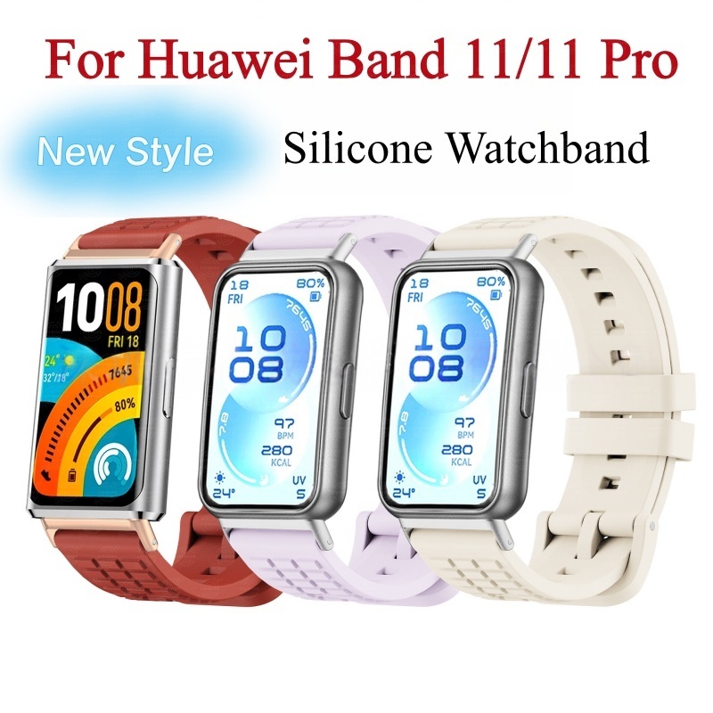 เหมาะสําหรับ Huawei Band 11/11Pro สายซิลิโคนสมาร์ทสําหรับ Huawei Band 11Pro สร้อยข้อมือสายรัดกีฬา