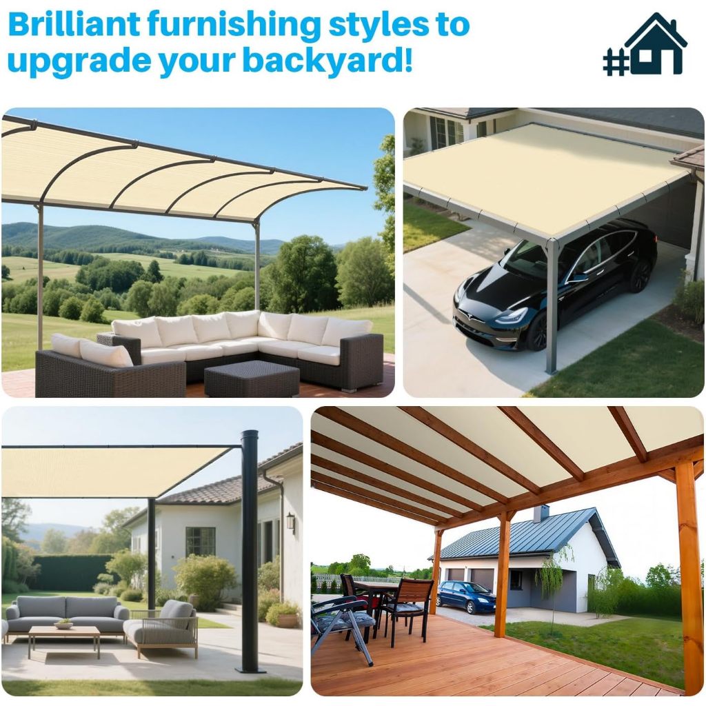 กันน้ํา Pergola Shade ฝาครอบ Gazebo Canopy เปลี่ยนผ้า Oxford สําหรับ Patio Deck Gazebo Backyard