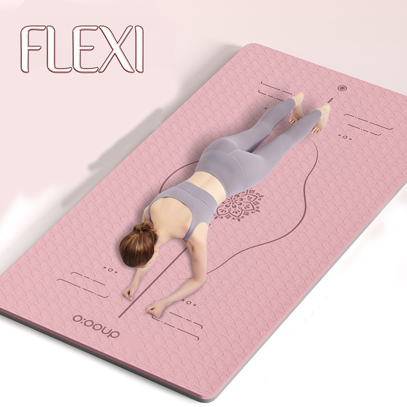 FleXI เสื่อโยคะ 8 มม. จากวัสดุ TPE คุณภาพสูง ใช้งานได้ดีทั้งยอกะและฟิตเนส ผู้หญิง