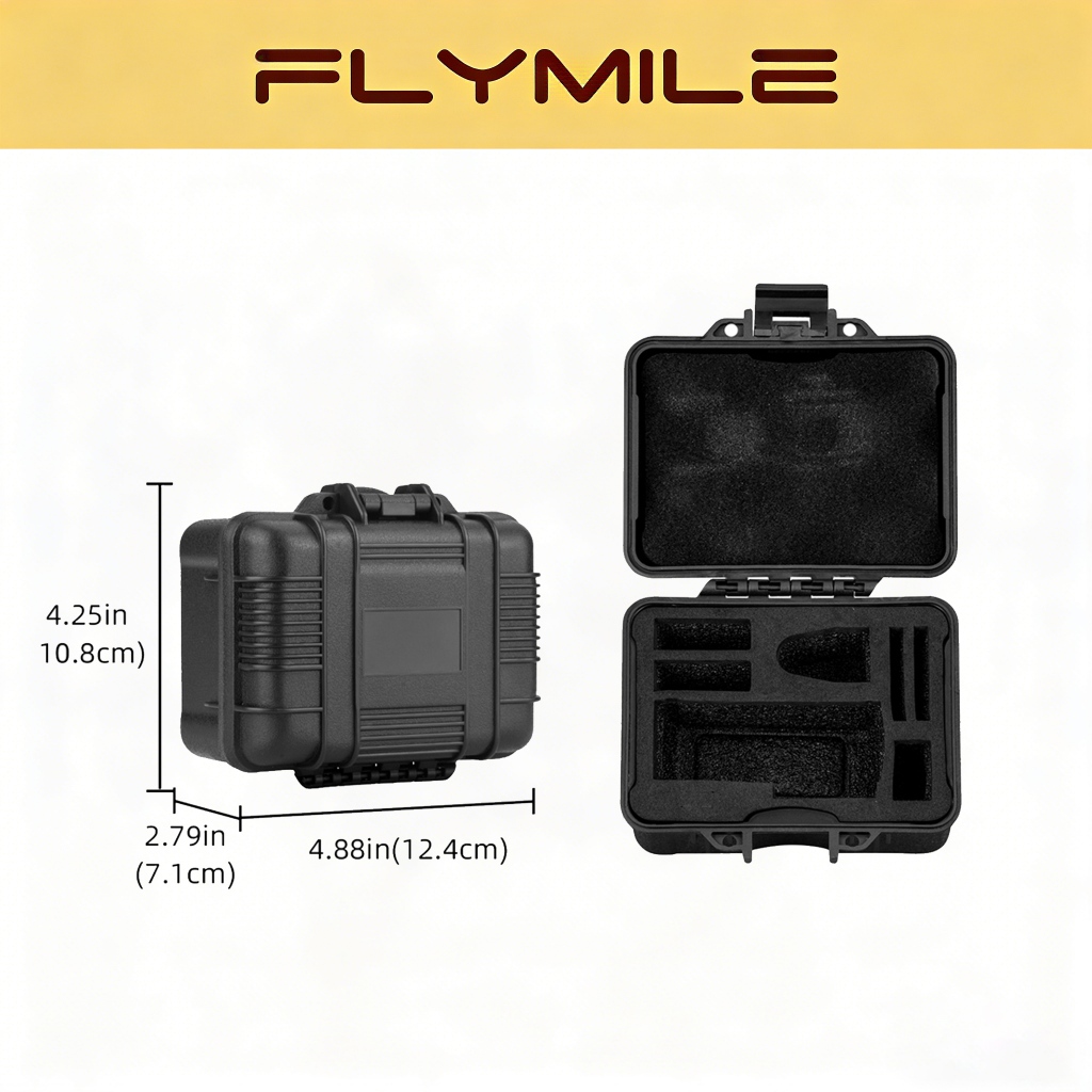 BRDRC กระเป๋าเก็บของสําหรับ DJI Action 6/5 Pro/4/3 ชุดอุปกรณ์เสริมกันกระแทกและพกพาสามารถถือไฟไมโครโฟ