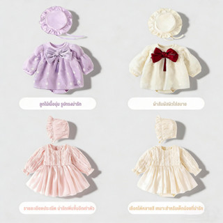 ทารกแรกเกิดเสื้อผ้าเด็กผู้หญิงแขนยาวดอกไม้พร้อมหมวกเด็กทารกส…