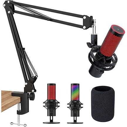 Boom Arm - QuadCast 2 ไมโครโฟนสําหรับ HyperX QuadCast, QuadCast S, ขาตั้งไมโครโฟนแบบแขวนสําหรับ Hype