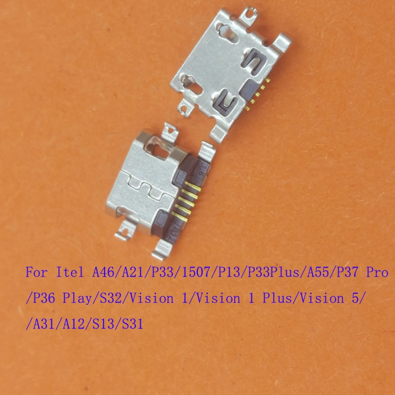 10-100Pcs ปลั๊ก Usb สําหรับ Itel P36 เล่น P37 Pro A31 A12 S13 S31 S32 A46 A21 P33 P13 A55 Vision 5 แ