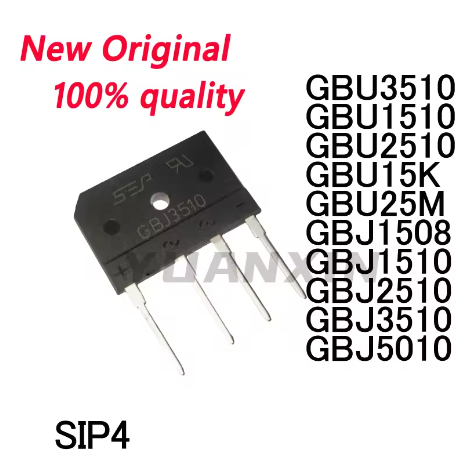 5PCS ใหม่ GBU3510 GBJ2510 GBJ1508 GBU1510 GBU25M GBU2510 GBU15K GBJ1510 GBJ3510 GBJ5010 เตาแม่เหล็กไ