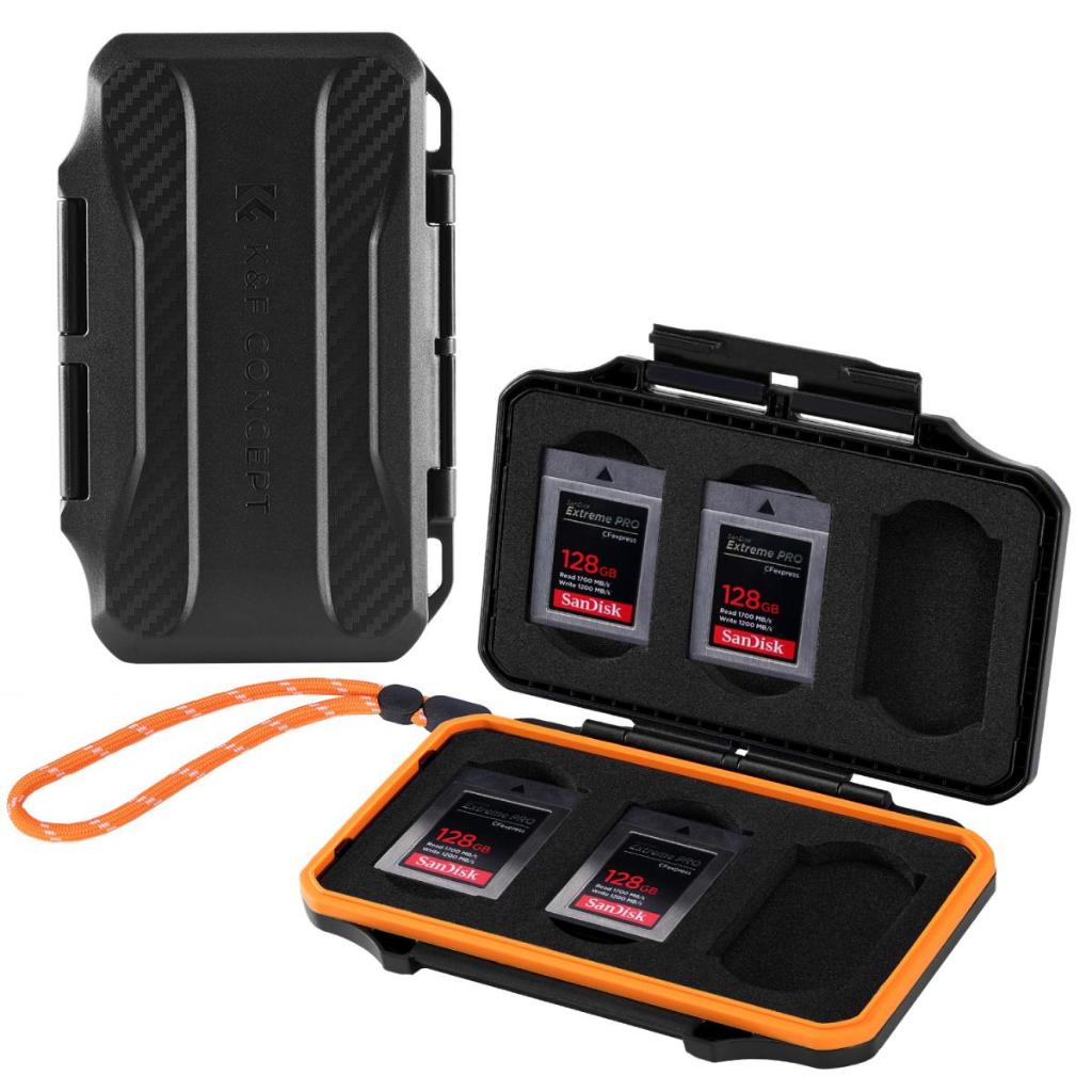 K&F Concept Universal Memory Card Case สําหรับ SD/SDHC/SDXC & CFexpress Type-A/B, กันน้ํากันกระแทกกล