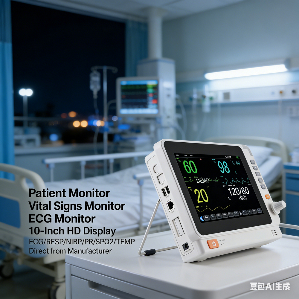 โรงพยาบาล First Aid Transit แบบพกพา ECG Monitor ผู้ป่วย Monitor Life Symbol Monitor ECG/RESP/NIBP/PR