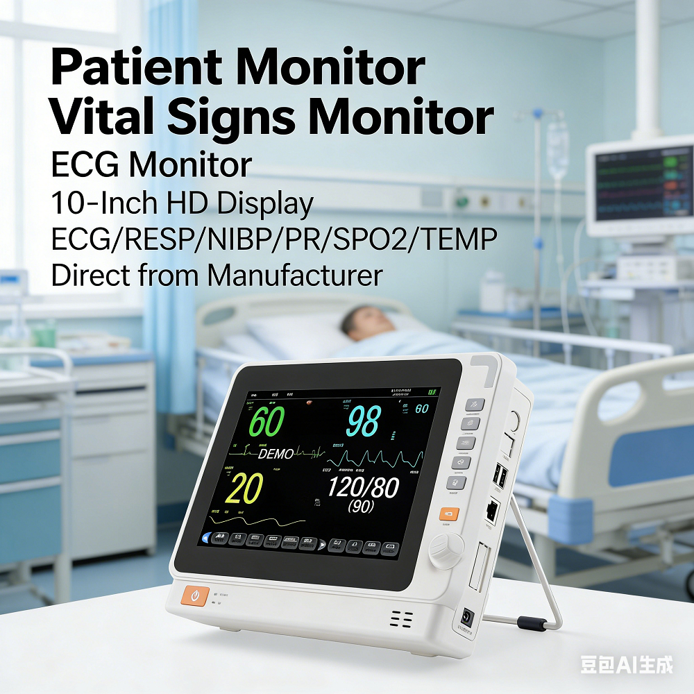 Medical ECG Monitor แบบพกพาผู้ป่วย Monitor โรงพยาบาลคลินิก Life Symbol Monitor ECG/RESP/NIBP/PR/SPO2