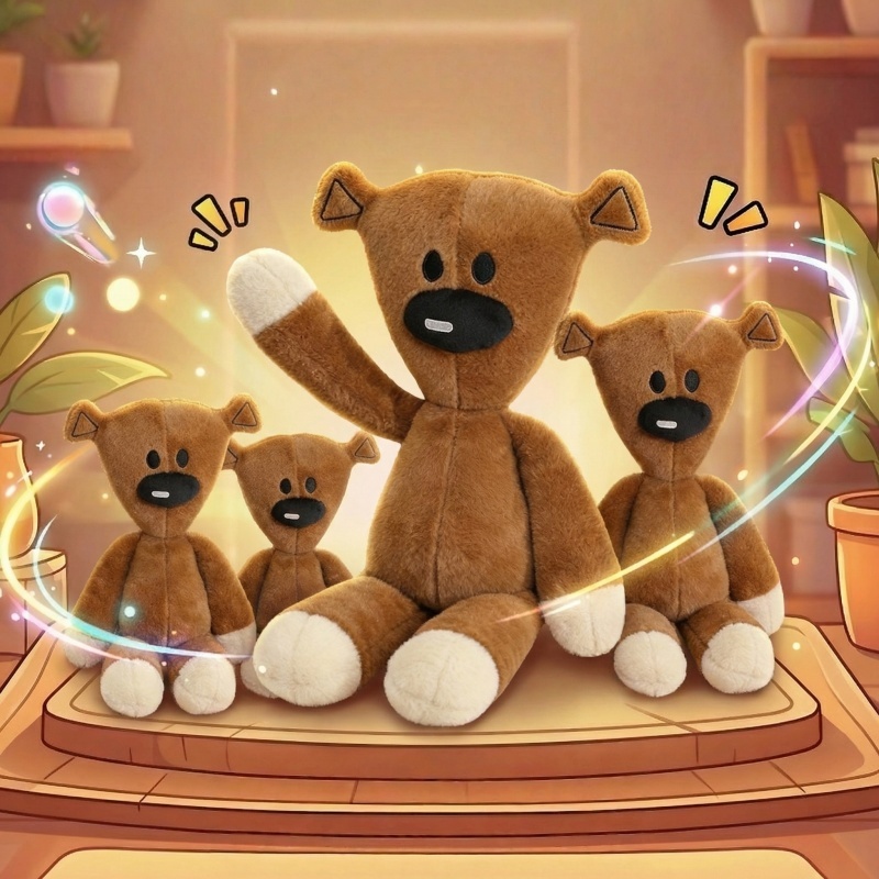 Cute ตุ๊กตาหมีถั่ว 30-60CM, ตุ๊กตาเท็ดดี้แบร์, ของขวัญวันเกิดสำหรับเด็กผู้หญิงเพื่อนสนิท, สัตว์ยัดไส้นุ่ม