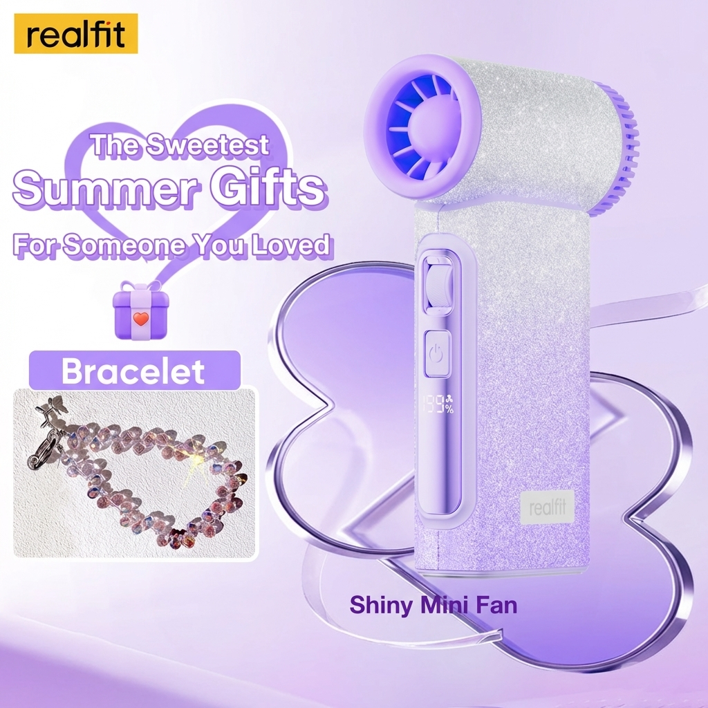 Realfit T1 Ultra พัดลมความเร็วสูง ปรับแรงลมได้ 199 ระดับ ความเร็วลมสูงสุด 10 เมตร/วินาที มาพร้อมกล่องของขวัญสุดเก๋
