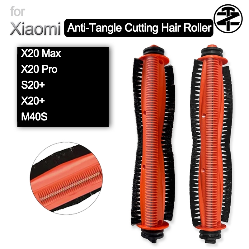 Xiaomi แปรงลูกกลิ้งตัดผมป้องกันการพันกันสําหรับหุ่นยนต์ Xiaomi สูญญากาศ 5 / 5 Pro / X20 Max / X20 Pr
