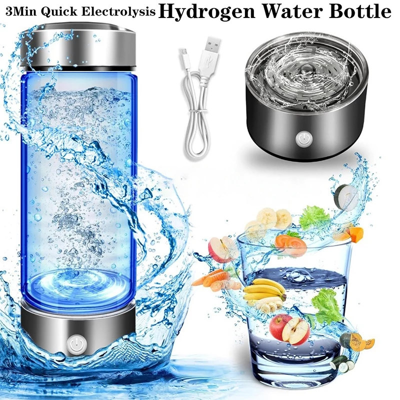 ขวดน้ําไฮโดรเจน 3Min Quick Electrolysis Hydrogen Water Machine