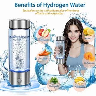 ขวดน้ําไฮโดรเจน 3Min Quick Electrolysis Hydrogen Water Machine