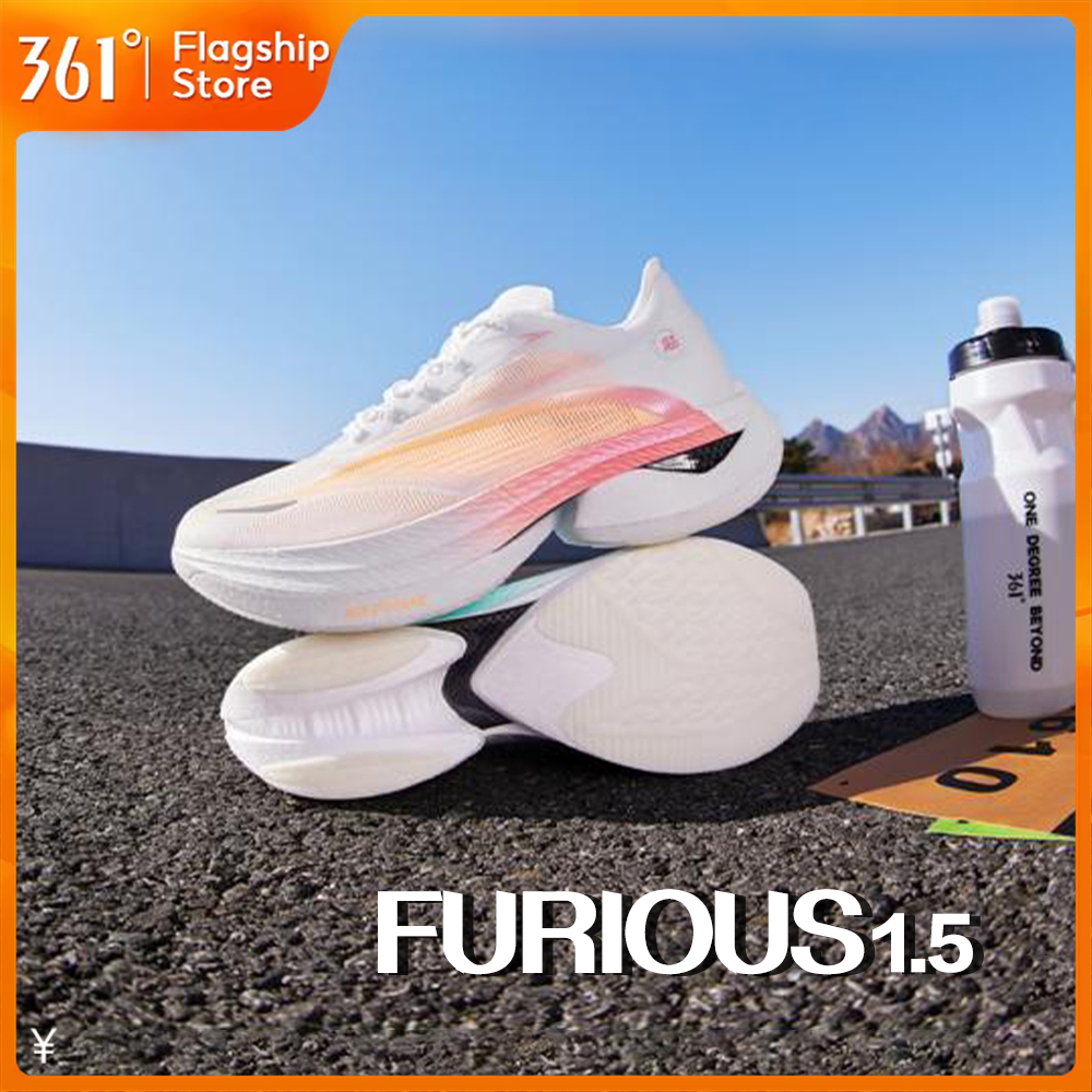 【361 Degrees】Furious 1.5 | รองเท้าวิ่ง สำหรับผู้ชาย ออกแบบมาพร้อมแผ่นคาร์บอน สวมใส่ง่าย 672512223F