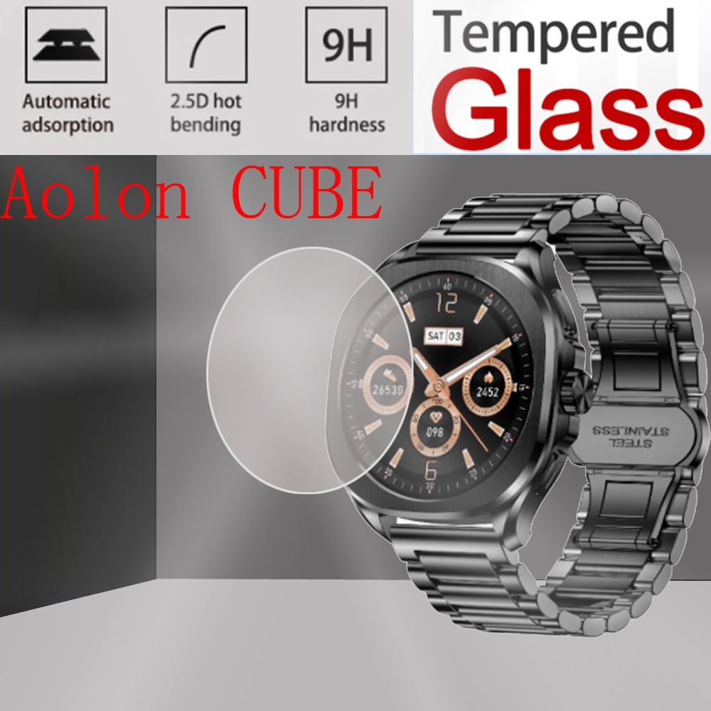 Aolon CUBE Aolon Cube Hard Glass Smartwatch ฟิล์มป้องกันสําหรับ Aolon Cube สมาร์ทวอท์ชกระจกนิรภัยป้อ