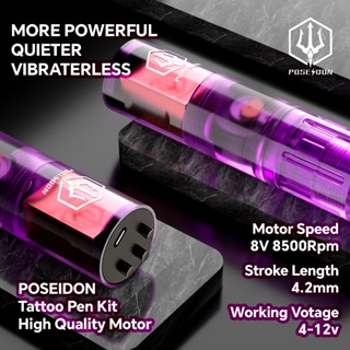 ปากกาสัก POSEIDON- เครื่องสักไร้สายพร้อมแหล่งจ่ายไฟความจุ 15…