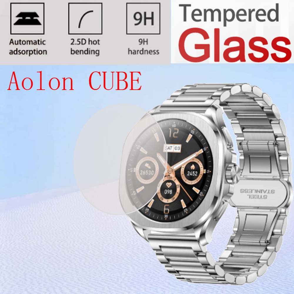 ฟิล์ม Aolon Cube ฟิล์มนาฬิกาอัจฉริยะกระจกนิรภัยสําหรับ Aolon Cube ตัวป้องกันหน้าจอกระจกอัจฉริยะ