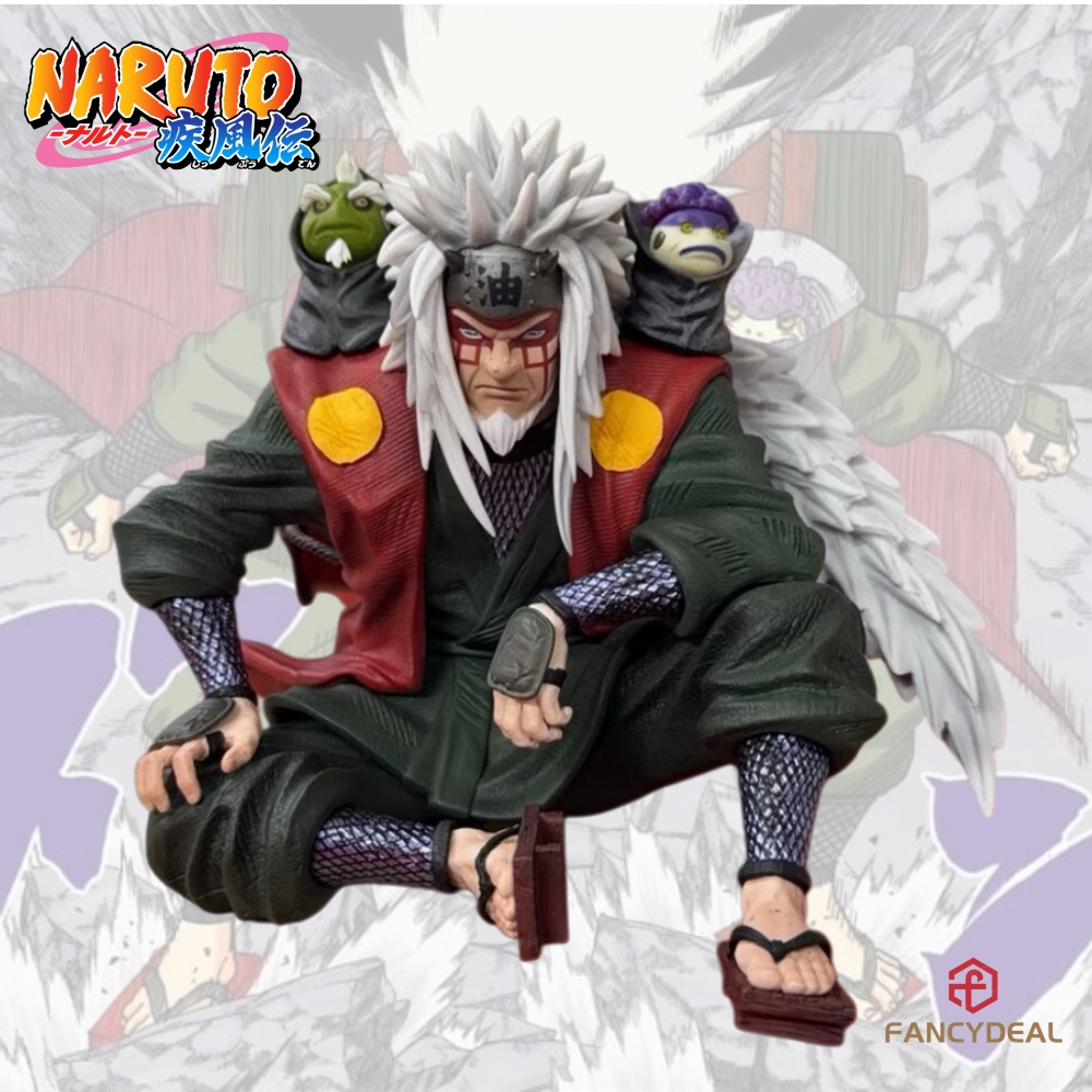Naruto Shippuden Sage Mode Jiraiya รูปปั้นรูปของเล่นของขวัญสําหรับเด็กสามารถเปลี่ยนหัว