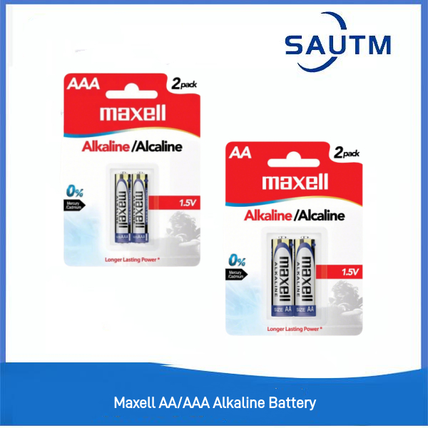 Maxell AA/AAA 1.5V ถ่านอัลคาไลน์ (4 ชิ้น) การ์ด LR6 / LR3