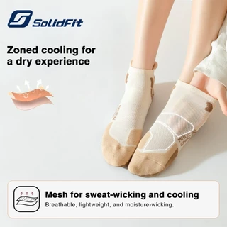 SolidFit ผู้หญิง รุ่น Low Cut ข้อสั้น ถุงเท้าวิ่ง ไร้ตะเข็บ ระบายอากาศเยี่ยม