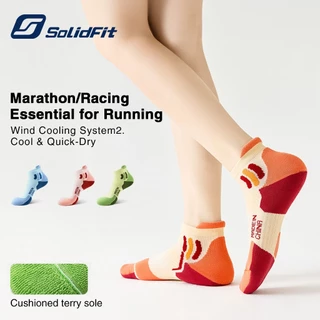 SolidFit ผู้หญิง รุ่น Low Cut ข้อสั้น ถุงเท้าวิ่ง ไร้ตะเข็บ ระบายอากาศเยี่ยม
