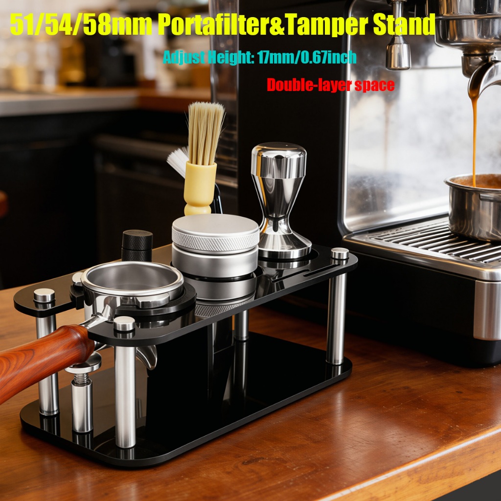 51/53/54/58 มม.กาแฟปรับ Portafilters & Tamper Stand Holder,กาแฟ Tampers สําหรับกาแฟ Portafilter Filter (ขาตั้งเท่านั้น)