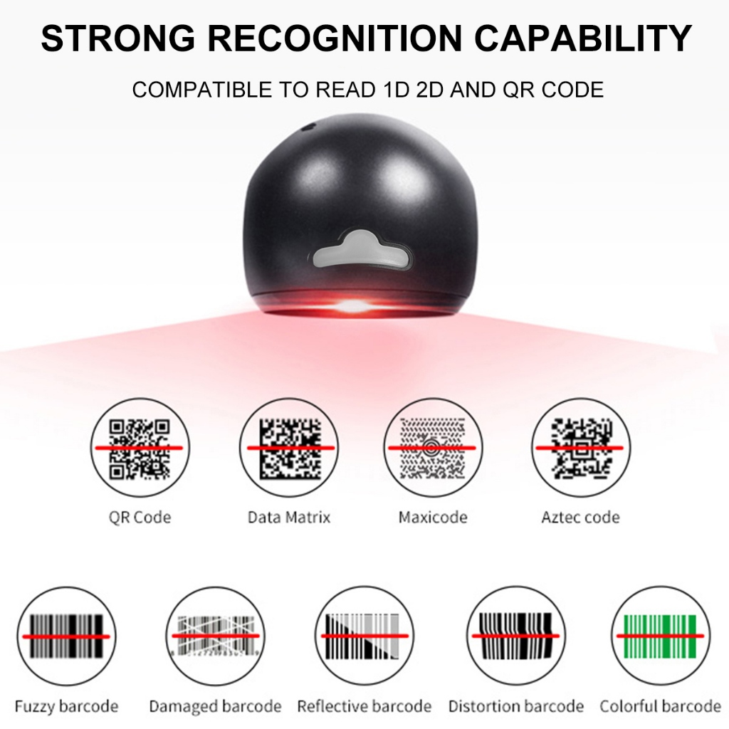 LENVII 1D/2D QR-code Desktop Ommidirectional Barcode Scanner , USB, สีดํา