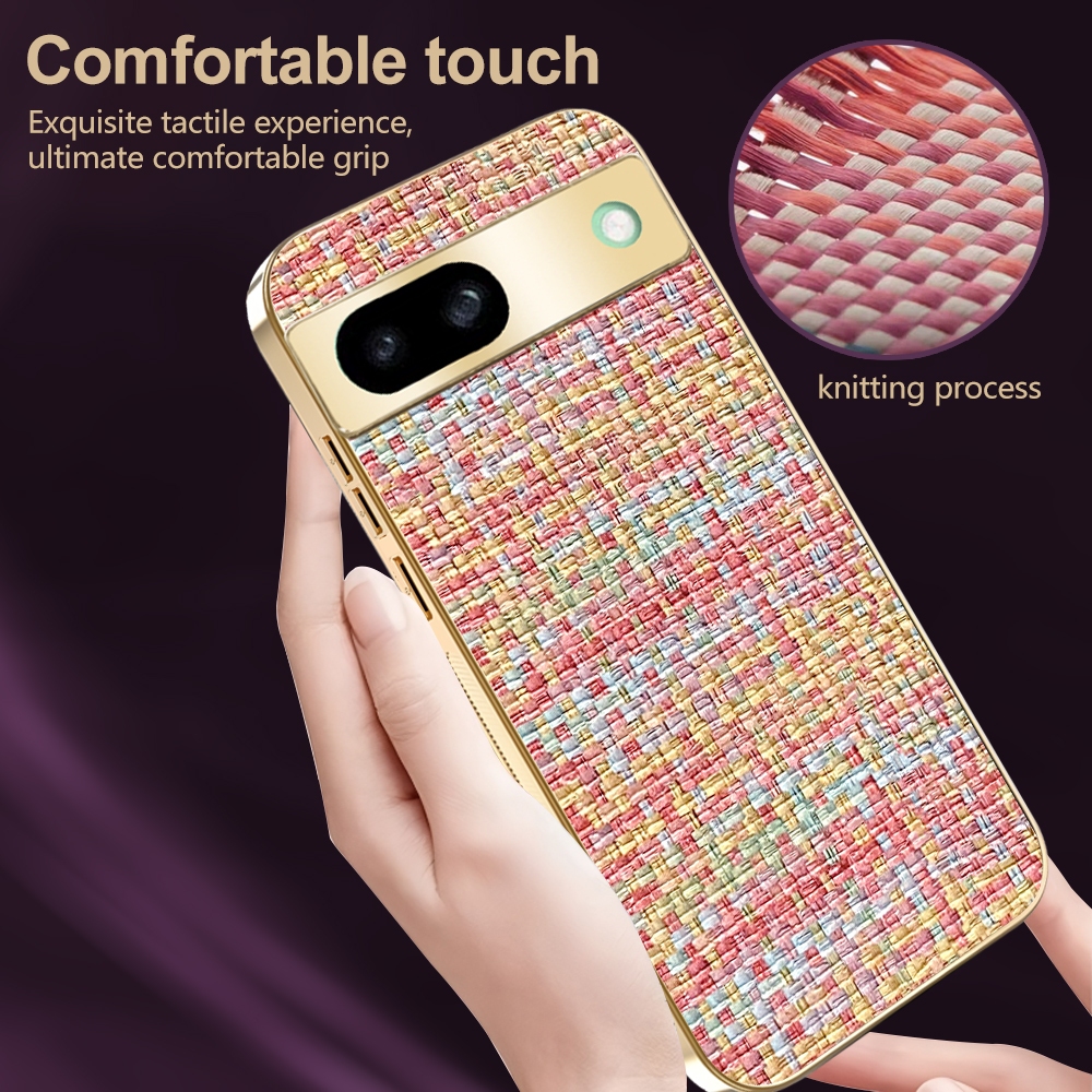 เหมาะสําหรับ Google Pixcel 6A 7A 8A 9A 7 9 10 Pro ชุบไฟฟ้าทอรูปแบบ anti drop เคสโทรศัพท์