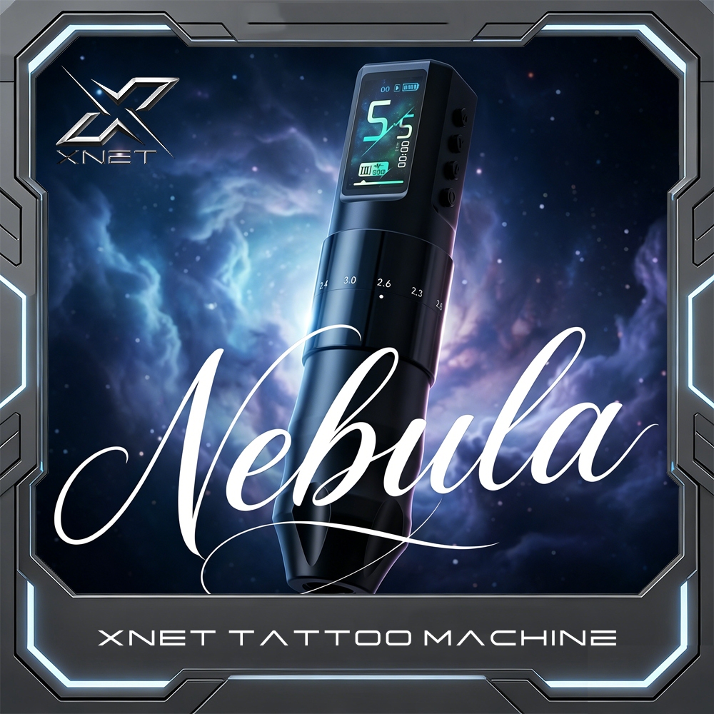 XNET Nebula เครื่องสักไร้สาย 7 ระดับปรับ Stroke มอเตอร์กำหนดเอง แบตเตอรี่ 1600mAh ปากกาสักสำหรับมือใหม่และงาน Permanent Makeup