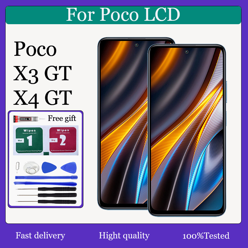 ต้นฉบับสําหรับ Xiaomi Poco X3 GT X4 GT จอแสดงผล LCD เปลี่ยนหน้าจอสัมผัส