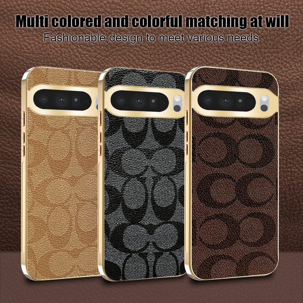 เหมาะสําหรับ Google Pixcel 6 7 9 10 Pro XL 6A 7A 8A 9A Classic Retro C-Pattern หนังเคสโทรศัพท์