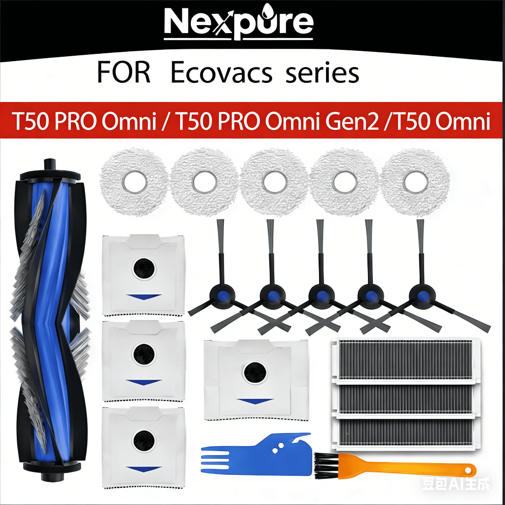 สําหรับ Ecovacs Deebot T50 Pro Omni / T50 Pro Omni Gen2 ชุดอุปกรณ์เครื่องดูดฝุ่น