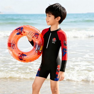 สูทว่ายน้ำเด็กชาย แขนยาว กัน UV สำหรับชายหาด พร้อมสต็อก