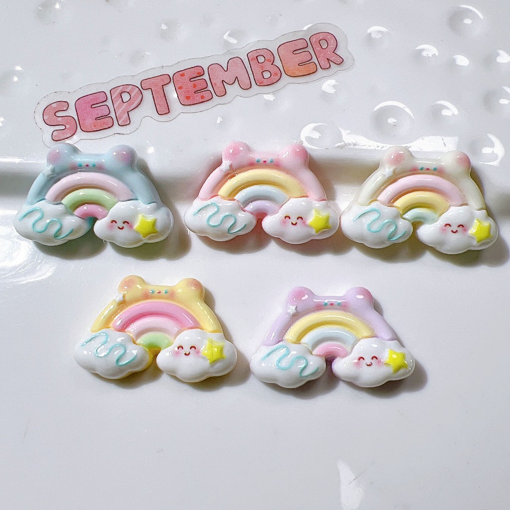 10 ชิ้นดาว Sun Moon Clouds เรซิ่น Flatback Diy Hairpin โทรศัพท์มือถือกรณีอุปกรณ์ตกแต่ง