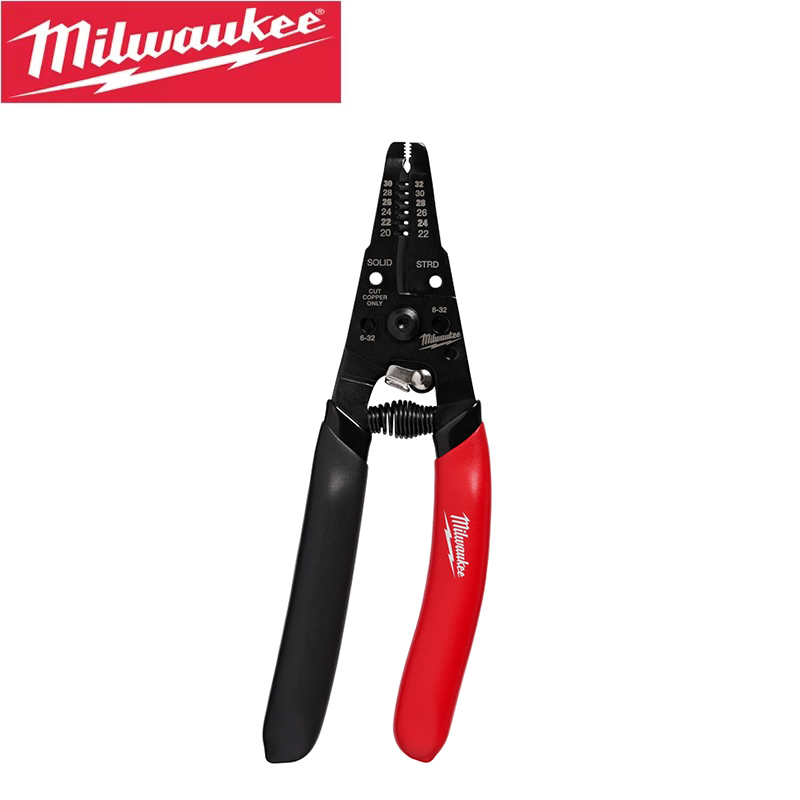 Milwaukee 48-22-3080 AWG แรงดันไฟฟ้าต่ํา Dipped Grip Wire Stripper เครื่องตัดมัลติฟังก์ชั่นแหนบเครื่องมือ