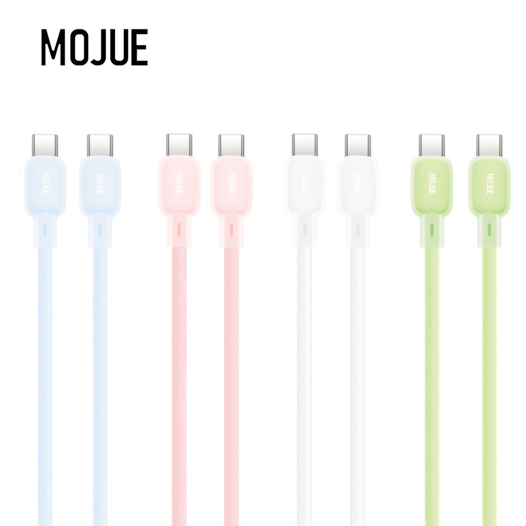 MOJUE NB09 สายชาร์จเร็ว Silicone Sugar Cube 60W สายชาร์จเร็ว C to C ความยาว 1 เมตรรับประกัน 1 ปี